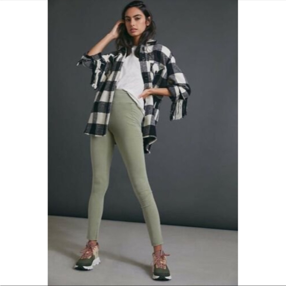 Anthropologie Saturday Sunday Ruthie Leggings Olive